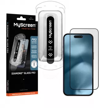 MyScreen Diamond Glass Pro Fit Frame displayschermfolie van gehard glas voor Apple iPhone 16 Pro