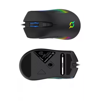AQIRYS Phoenix bedrade RGB-gaming-muis, 12000 DPI, zwart