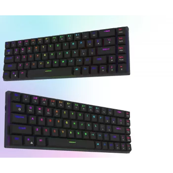 AQIRYS Agena 65% low-profile draadloos mechanisch toetsenbord, Gateron Red switches, zwart