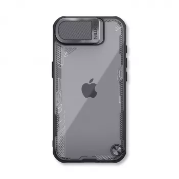 Nillkin Iceblade Prop hoesje voor iPhone 16e / 17e met camera-afdekking en standaard - zwart