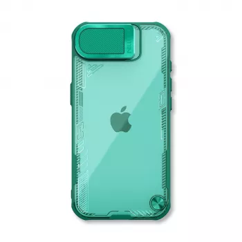 Nillkin Iceblade Prop hoesje met camera-lensafdekking en standaard voor iPhone 16e / 17e - groen