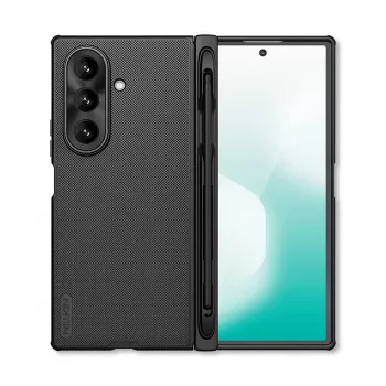 Nillkin Super Frosted Shield Fold hoesje voor Samsung Galaxy Z Fold 7 met S Pen-houder - zwart