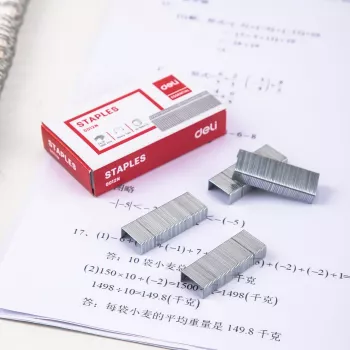Deli ESSENTIAL nietjes 24/6, 1000 stuks, verzinkt staal, zilver