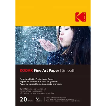 Kodak Fine Art Smooth fotopapier A4, 230 g, 20 vellen (9891092)