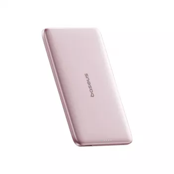 Baseus PicoGo AM41 powerbank 5000mAh 20W ultra-slim MagSafe-compatibel met Baseus Simple USB-C kabel 60W 30cm - roze