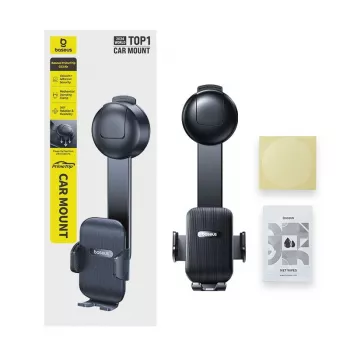 Baseus PrimeTrip C03 telefoonhouder met zuignap voor dashboard - zwart