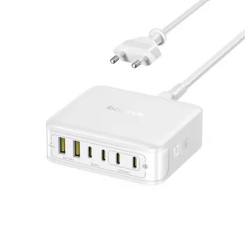 Baseus EnerFill FH21 120W 4xUSB-C + 2xUSB-A GaN oplaadstation - wit