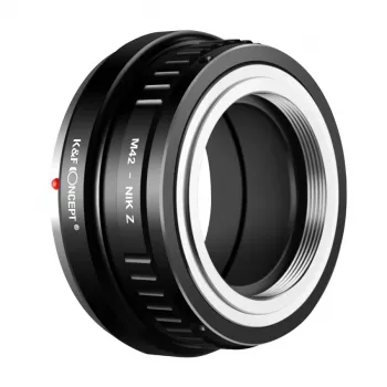 K&F Concept M42 naar Nikon Z-Mount objectiefadapter voor Nikon Z5 Z6 Z7 Z50 Zfc Z9 Z8 Z30, zwart