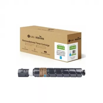 G&G Reborn compatibele tonerpatroon Canon C-EXV58 (3764C002) cyaan