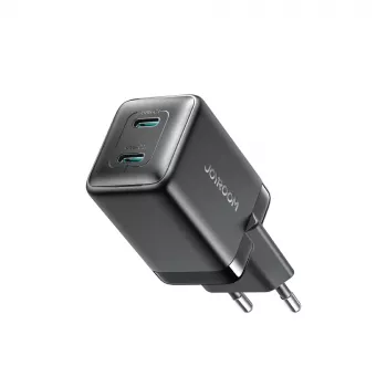 Joyroom JR-TCG17 45W 2x USB-C GaN-netlader EU-stekker zwart
