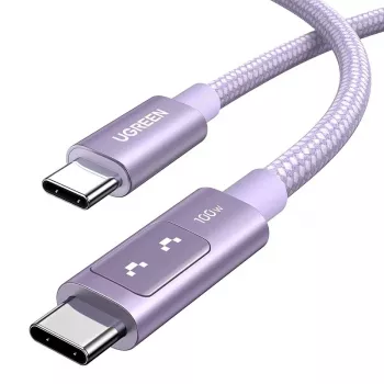 UGREEN Uno L509 USB-C naar USB-C kabel, 100W, 2m, paars