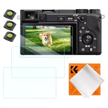 KF 3-pack 9H gehard glas displaybeschermfolie voor Sony NEX-7, NEX-6, NEX-6L, NEX-5, NEX-3N, Alpha a6600