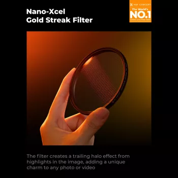 K&F Concept Nano-X gold streak anamorfisch effectfilter 77mm
