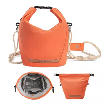K&F Concept crossbody sling bag 5L oranje voor camera en smartphone