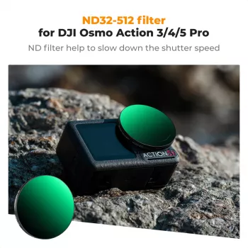 KF Concept Nano-X Variabele ND-filter ND32-512 grijs voor DJI Osmo Action 3/4/5 Pro