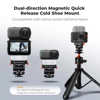 Magnetische snelwisselhouder voor DJI Osmo Action 6 / Nano / 1/4 inch schroefdraad + ISO / Kf12.0035