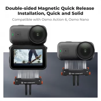 KF 2-pack magnetische snelkoppeling voor DJI Osmo Action 6 / Nano, GoPro en 1/4 inch (KF12.0029)