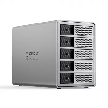 ORICO 9858T3 5-bay Thunderbolt 3 DAS Solution ProThunder voor 2,5/3,5 inch SATA HDD/SSD - grijs