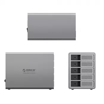 ORICO 9858T3 5-bay Thunderbolt 3 DAS Solution ProThunder voor 2,5/3,5 inch SATA HDD/SSD - grijs
