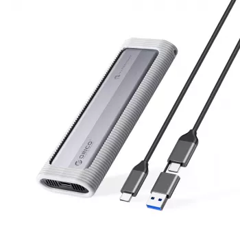 ORICO AXM2S-G2-V1 M.2 NVMe/NGFF USB-C/USB-A naar USB-C-behuizing - grijs
