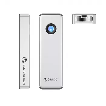 ORICO OUM2-G20 M.2 NVMe USB-C 3.2 20Gb/s-behuizing - zilver