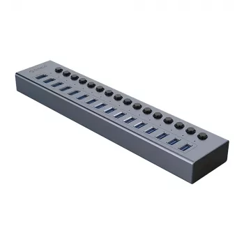 ORICO BT2U3-16AB 16-poorts USB 3.0-hub met individuele schakelaars - grijs