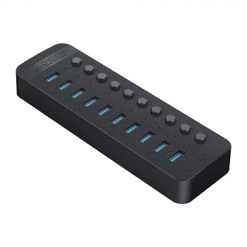 ORICO CT2U3-10AB 10-poorts USB 3.0-hub met individuele schakelaars - zwart
