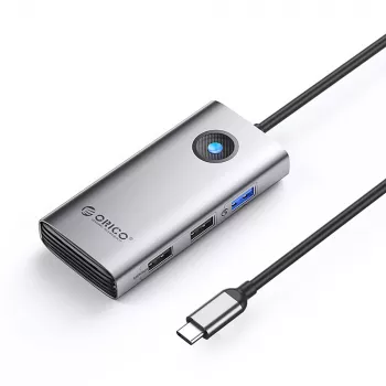 ORICO PW11-5P USB-C-hub dockingstation 1x USB-A 3.0 + 2x USB-A 2.0 + 1x USB-C PD + 1x HDMI - grijs