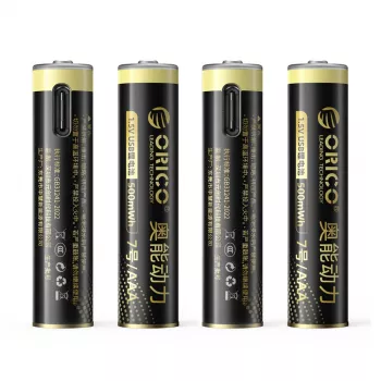 ORICO Ener-G EG7C 1,5V 500mWh AAA USB-C oplaadbare lithium-ion-accu 4-pack