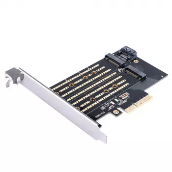 ORICO PDM2 PCIe 3.0 x4 M.2 NVMe & SATA SSD adapterkaart - zwart
