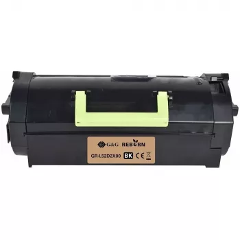 G&G Reborn tonerpatroon compatibel met Lexmark 522X/52D2X00 zwart 45.000 pagina's gereviseerd 21310