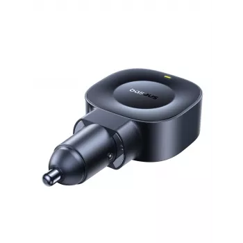 Baseus PrimeTrip VR2 45W + 45W autolader met intrekbare USB-C-kabel - zwart