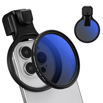 K&F Concept 67mm circulair polarisatiefilter CPL met clip voor smartphone - KF15.0027
