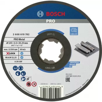 Bosch Standard for Metal X-LOCK Doorslijpschijf 125 mm (2608619782)