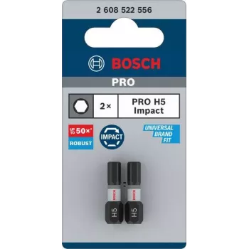 Bosch Professional Impact Control Hex Impact bit H5 2-delige set (2608522556)