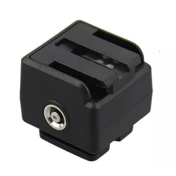 JJC flitsschoenadapter Sony Alpha naar standaard ISO 518 met PC-sync-aansluiting