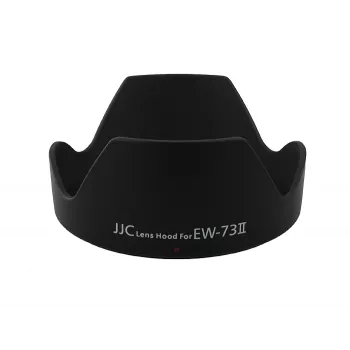 JJC zonnekap voor Canon EW-73II, tulpvorm, zwart, slagvast ABS-kunststof