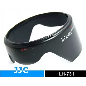 JJC zonnekap voor Canon EW-73II, tulpvorm, zwart, slagvast ABS-kunststof