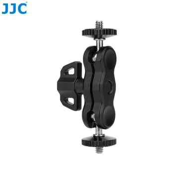 JJC MFC-B magic arm flexibele gooseneck-mount met klem voor monitorlamp, 2x 1/4 inch-schroef, zwart