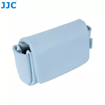 JJC CL-S blauwe neopreen camerapouch hoes voor Ricoh GR III, Canon G7 X, Sony RX100