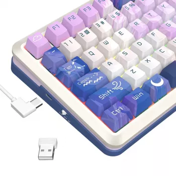 Redragon Flekact Pro K708AK-RGB-PRO mechanisch gaming-toetsenbord, volledige grootte, RGB-achtergrondverlichting, blauwe switches