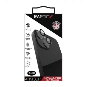 Raptic X-Doria Armour Camera Glass cameralensbescherming van gehard glas voor Apple iPhone 14 / 14 Plus