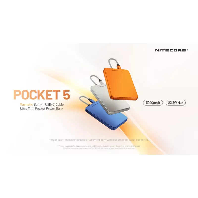 Nitecore Powerbank POCKET 5 blauw