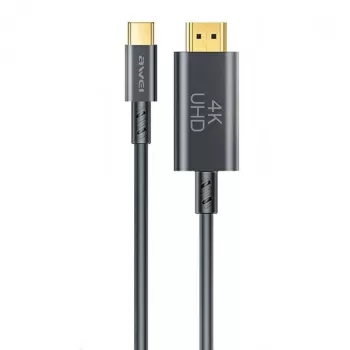 AWEI USB-C naar HDMI adapterkabel 4K 30Hz 2m zwart