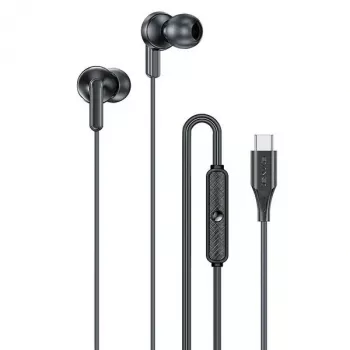 Awei PC-25T stereo USB-C-headset met microfoon, zwart