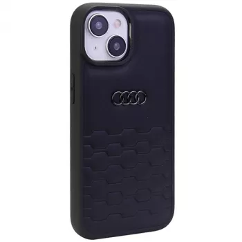 Audi GT kunstlederen hardcase voor iPhone 15 Plus / 14 Plus 6,7 inch - zwart