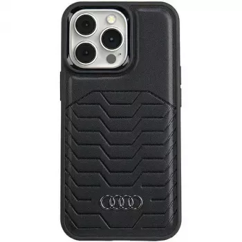 Audi Kunstleren MagSafe iPhone 15 Pro 6.1 Hardcase Zwart