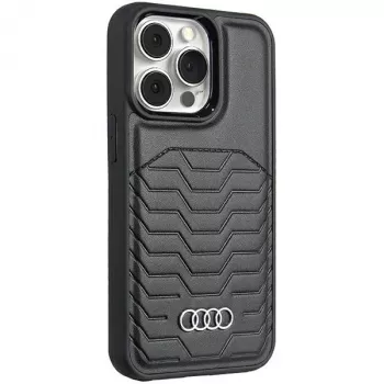 Audi Kunstleren MagSafe iPhone 15 Pro 6.1 Hardcase Zwart