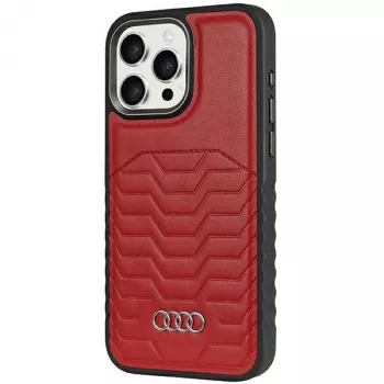 Audi Kunstleren MagSafe iPhone 14 Pro 6.1 Rode Hardcase AU-TPUPCMIP14P-GT/D3-RD