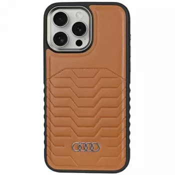 Audi Kunstleren MagSafe iPhone 14 Pro 6,1 Bruin Hardcase AU-TPUPCMIP14P-GT/D3-BN